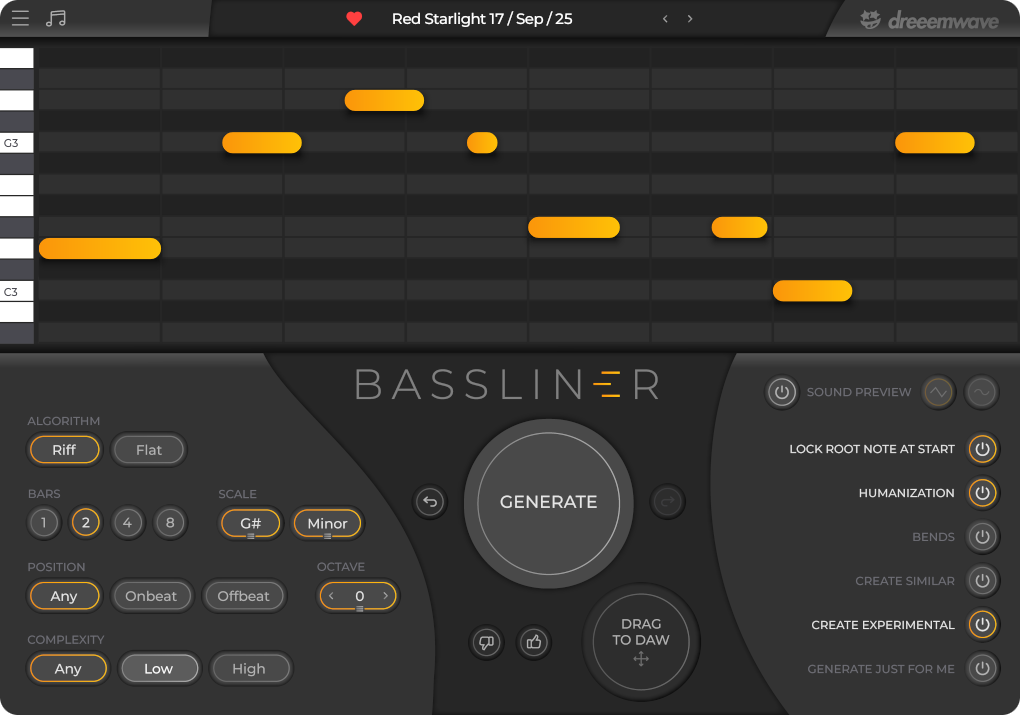 Bassliner VST Plugin Interface